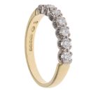 18ct Yellow Gold 0.45ct Brilliant Cut Diamond Half Eternity Ring