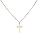 9ct Yellow Gold Cross Pendant and Chain 18"