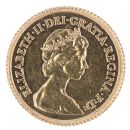 1982 Elizabeth II Decimal Portrait UK Half Sovereign Coin