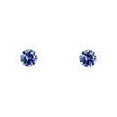 9ct Yellow Gold Tanzanite Cubic Zirconia Stud Earrings 4mm