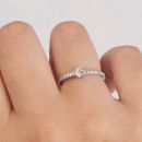 Sterling Silver Cubic Zirconia Stacking Ring
