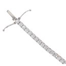 18ct White Gold 5.03ct Brilliant Cut Diamond Tennis Bracelet 7.5"