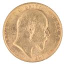 1910 Edward VII Large Head UK Full Sovereign Coin