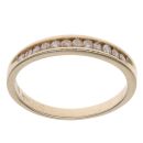 14ct Yellow Gold 0.25ct Brilliant Cut Diamond Half Eternity Ring