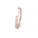 9ct Rose Gold Soft Chamfered Edge Wedding Band 2mm
