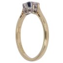 18ct Yellow Gold 0.10ct Diamond and Sapphire Three Stone Ring