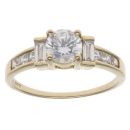 14ct Yellow Gold Cubic Zirconia Ring