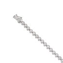18ct White Gold Brilliant Cut Diamond Tennis Bracelet 7"
