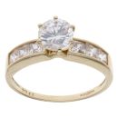 9ct Yellow Gold Cubic Zirconia Solitaire Ring
