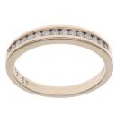9ct Yellow Gold 0.25ct Brilliant Cut Diamond Half Eternity Ring