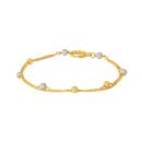 22ct Gold Bead Bracelet with Rhodium