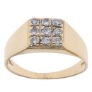 18ct Yellow Gold 0.35ct Diamond Signet Ring