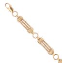 9ct Yellow Gold Pillar Loop Bracelet 8"