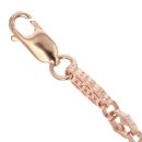 9ct Rose Gold Stars and Bars Bracelet 6.5"