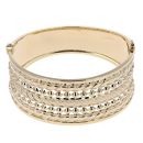 14ct Yellow Gold Patterned Wide Bangle