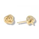 9ct Yellow Gold Textured Knot Stud Earrings