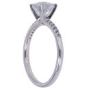 18ct White Gold White Sapphire Solitaire Ring