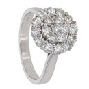 18ct White Gold 1.30ct Diamond Cluster Ring