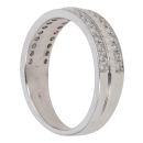 9ct White Gold 0.50ct Diamond Fancy Two Row Ring