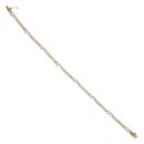 9ct Yellow and White Gold Cubic Zirconia Bracelet 7.5"
