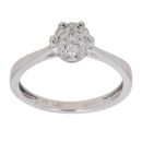 9ct White Gold 0.20ct Diamond Cluster Ring