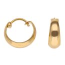 22ct Yellow Gold Plain Basket Hoop Earrings