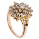14ct Yellow Gold 1.25ct Diamond Cluster Ring