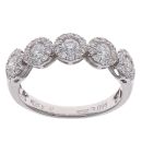 18ct White Gold 0.68ct Brilliant Cut Diamond Cluster Ring