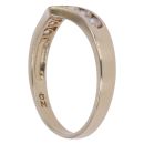 9ct Yellow Gold Cubic Zirconia Wishbone Ring