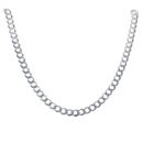 Silver Curb Chain 22" By Icesia