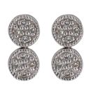 18ct White Gold 0.10ct Diamond Cluster Drop Earrings