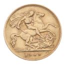 1909 Edward VII Large Head UK Half Sovereign Coin