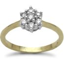 9ct Yellow Gold 0.33ct Diamond Cluster Ring