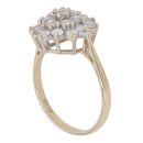 9ct Yellow Gold Cubic Zirconia Cluster Ring