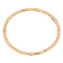 18ct Yellow Gold Patterned Twist Bangle
