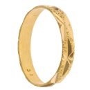 22ct Yellow Gold Diamond Cut Wedding Band 3.7mm
