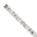 14ct Yellow and White Gold Lion Head Bracelet 7.5"