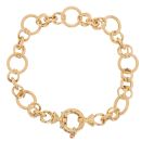 18ct Yellow Gold Circle Fancy Bracelet 8"