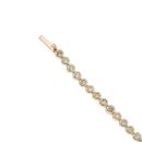9ct Yellow Gold 3.00cts Brilliant Cut Brown Diamond Bracelet 7"