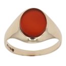 9ct Yellow Gold Carnelian Signet Ring