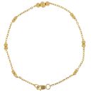 22ct Yellow Gold Diamond Cut Bead Fancy Bracelet 7"
