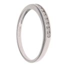 9ct White Gold 0.20ct Brilliant Cut Diamond Half Eternity Ring