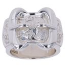 Sterling Silver Double Buckle Ring