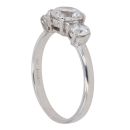 9ct White Gold Cubic Zirconia Three Stone Ring