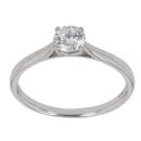 9ct White Gold 0.50ct Brilliant Cut Lab Grown Diamond Solitaire Ring
