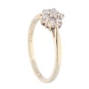 9ct Yellow Gold 0.25ct Diamond Cluster Ring