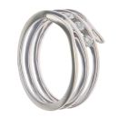 9ct White Gold 0.15ct Brilliant Cut Diamond Trilogy Spiral Fancy Ring