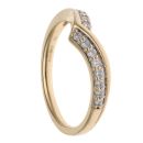 18ct Yellow Gold 0.25ct Brilliant Cut Diamond Wishbone Ring