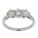 18ct White Gold Trilogy Diamond Ring