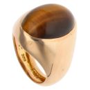 14ct Yellow Gold Tiger's Eye Cabochon Oval Signet ring